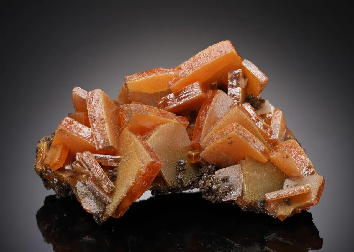 Wulfenite with Vanadinite and Descloizite - image 1