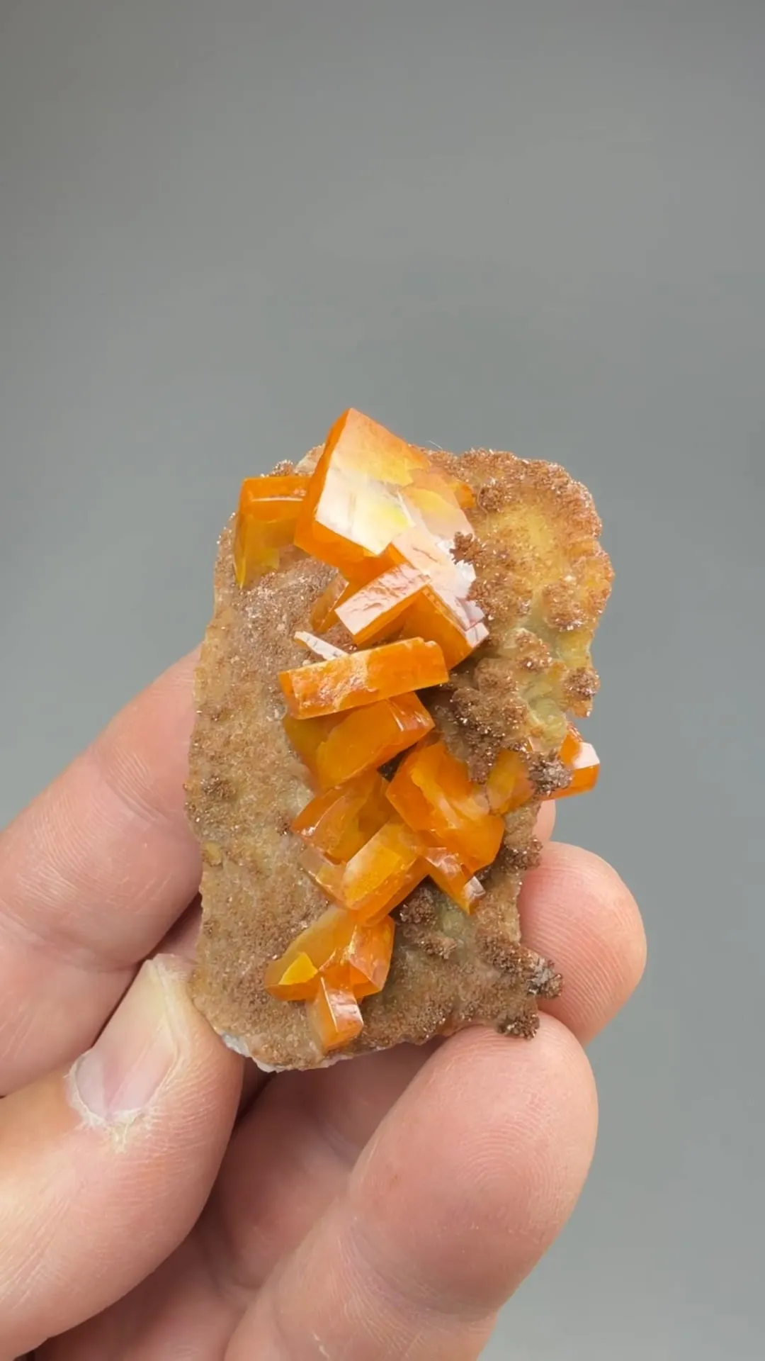 Wulfenite with Vanadinite, Calcite - image 3