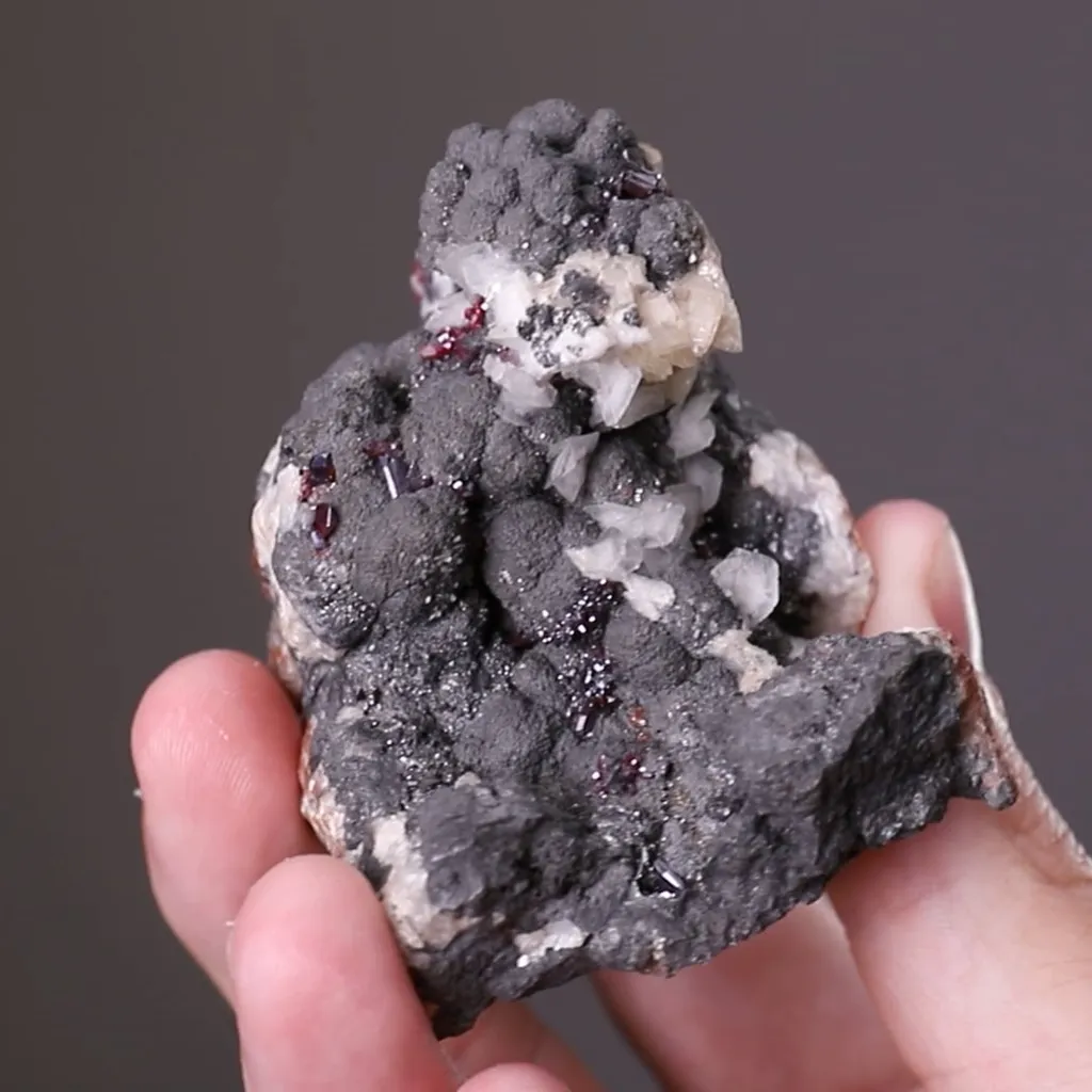 XANTHOCONITE with Proustite and Stephanite - image 2