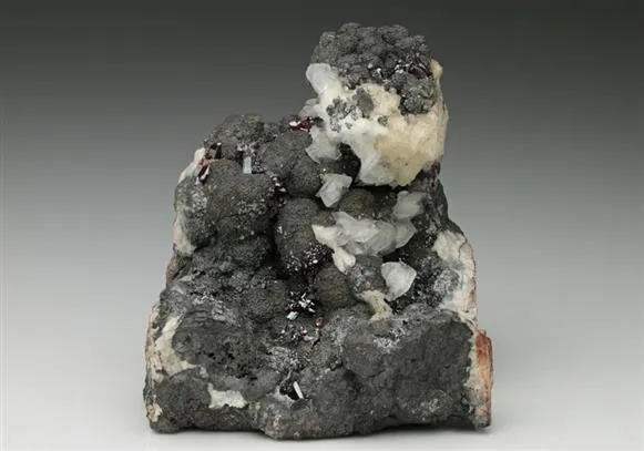 XANTHOCONITE with Proustite and Stephanite image