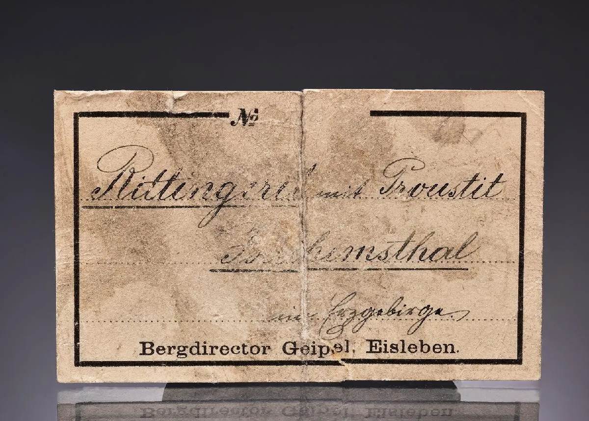 XANTHOCONITE with Proustite on NATIVE Arsenic - image 1