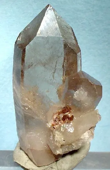 Xenotime-(Y), Quartz (Var: Smoky Quartz) image