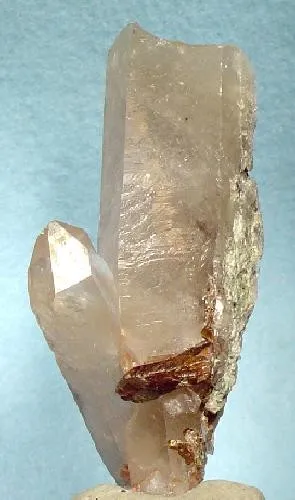 Xenotime-(Y), Quartz (Var: Smoky Quartz) image