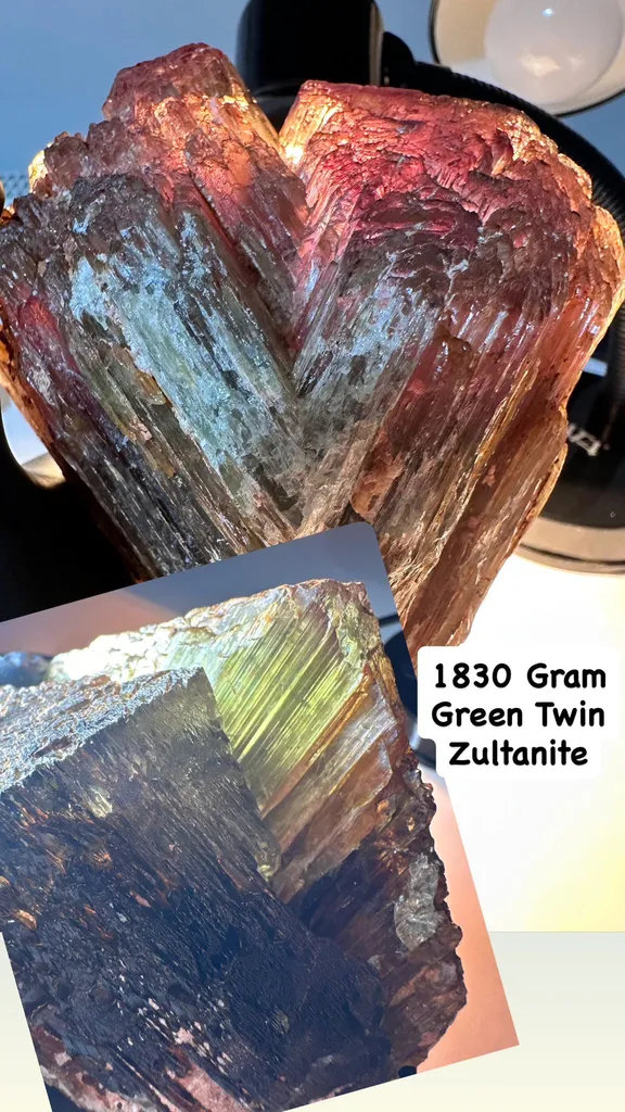 XXL Natural V Shape Diaspore Crystal 1.83kg Rare Turkish Twin Specimen image