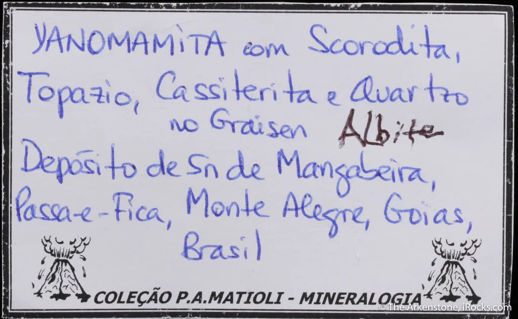 Yanomamite (type locality) with Albite, Scorodite, Topaz, Cassiterite and Quartz - image 4