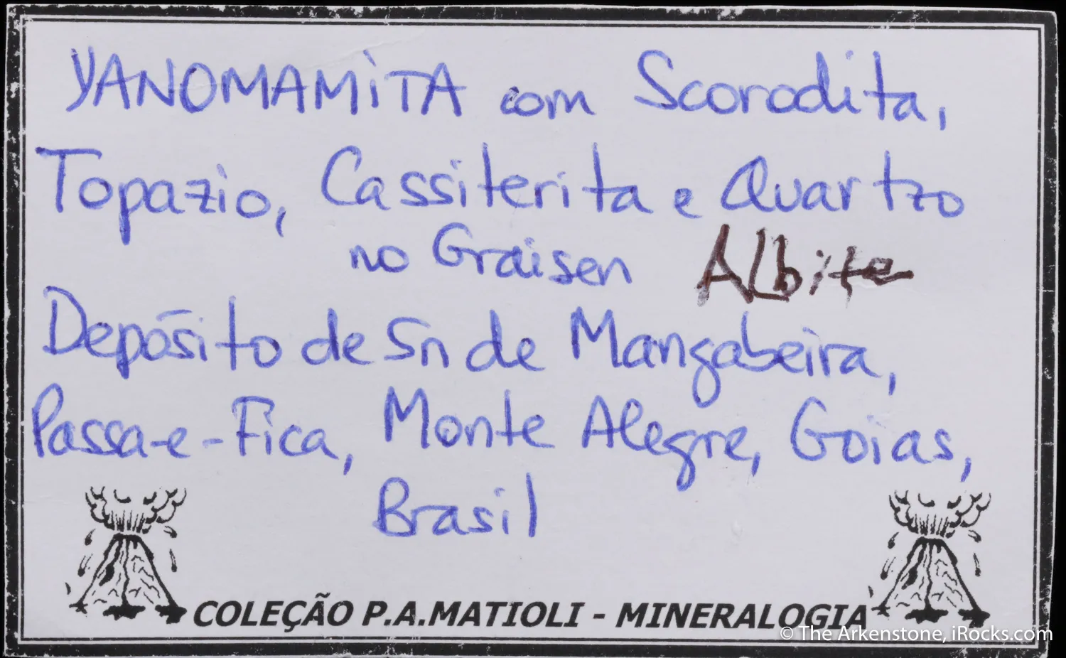 Yanomamite (type locality) with Albite, Scorodite, Topaz, Cassiterite and Quartz - image 4