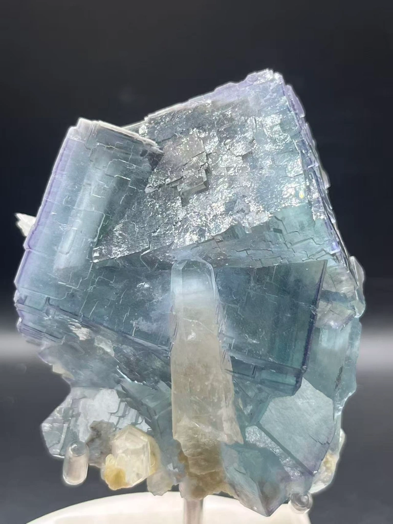 Yaogangxian Blue‑Purple Phantom Fluorite with Quartz, Hunan, China - image 5