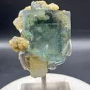 Yaogangxian Teal‑Green Etched Fluorite with Dolomite‑Quartz Matrix, Hunan, China - image 2