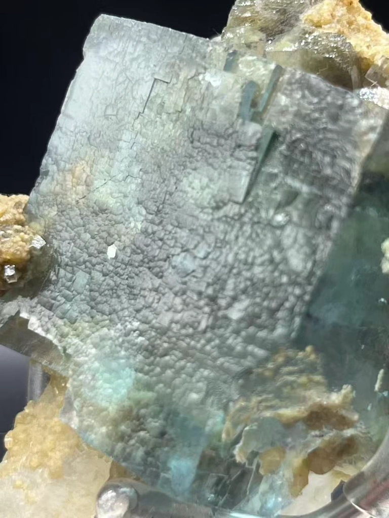 Yaogangxian Teal‑Green Etched Fluorite with Dolomite‑Quartz Matrix, Hunan, China - image 3