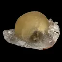 Yellow Botryoidal Fluorite on Amethyst Matrix – Indian Mineral Specimen from Madhya Pradesh - image 7