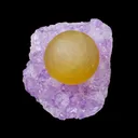 Yellow Botryoidal Fluorite on Lavender Amethyst Natural Specimen from Madhya Pradesh, India - image 1
