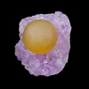 Yellow Botryoidal Fluorite on Lavender Amethyst Natural Specimen from Madhya Pradesh, India - image 3