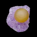 Yellow Botryoidal Fluorite on Lavender Amethyst Natural Specimen from Madhya Pradesh, India - image 2