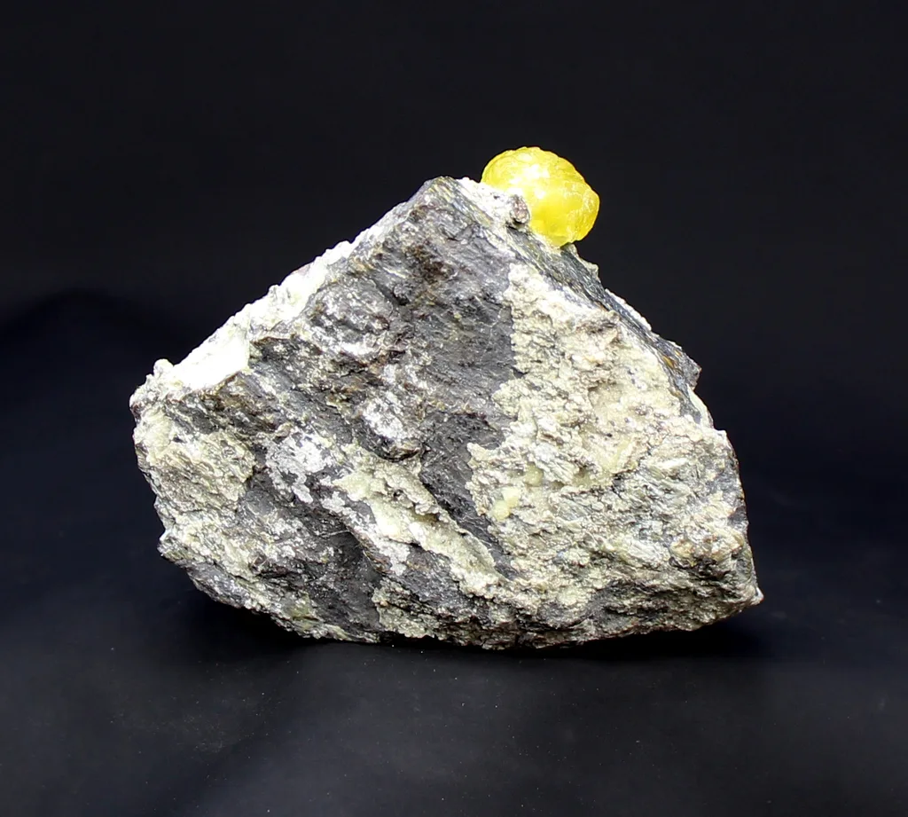 Yellow Brucite Crystal on Matrix from Baluchistan - 157 Grams - image 3