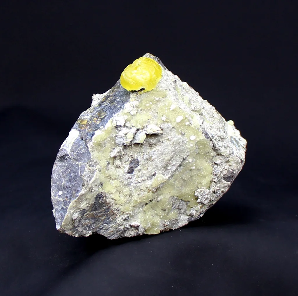 Yellow Brucite Crystal on Matrix from Baluchistan - 157 Grams - image 5