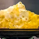 Yellow Brucite with Cluster of Concentric Radial Growth - image 2