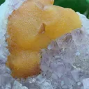 Yellow Fluorite on Amethyst with Quartz natural - image 5