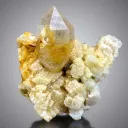 Yellow Lemurian Quartz on Feldspar from Pakistan - image 1