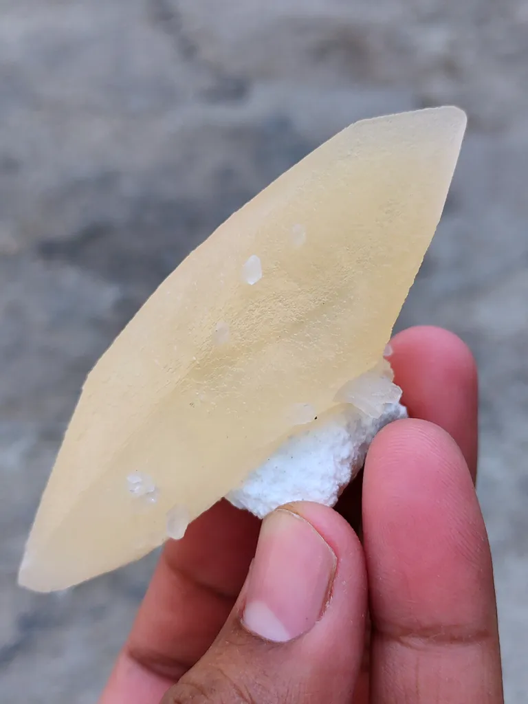 Yellow Terminal  Calcite with Okenite - image 6