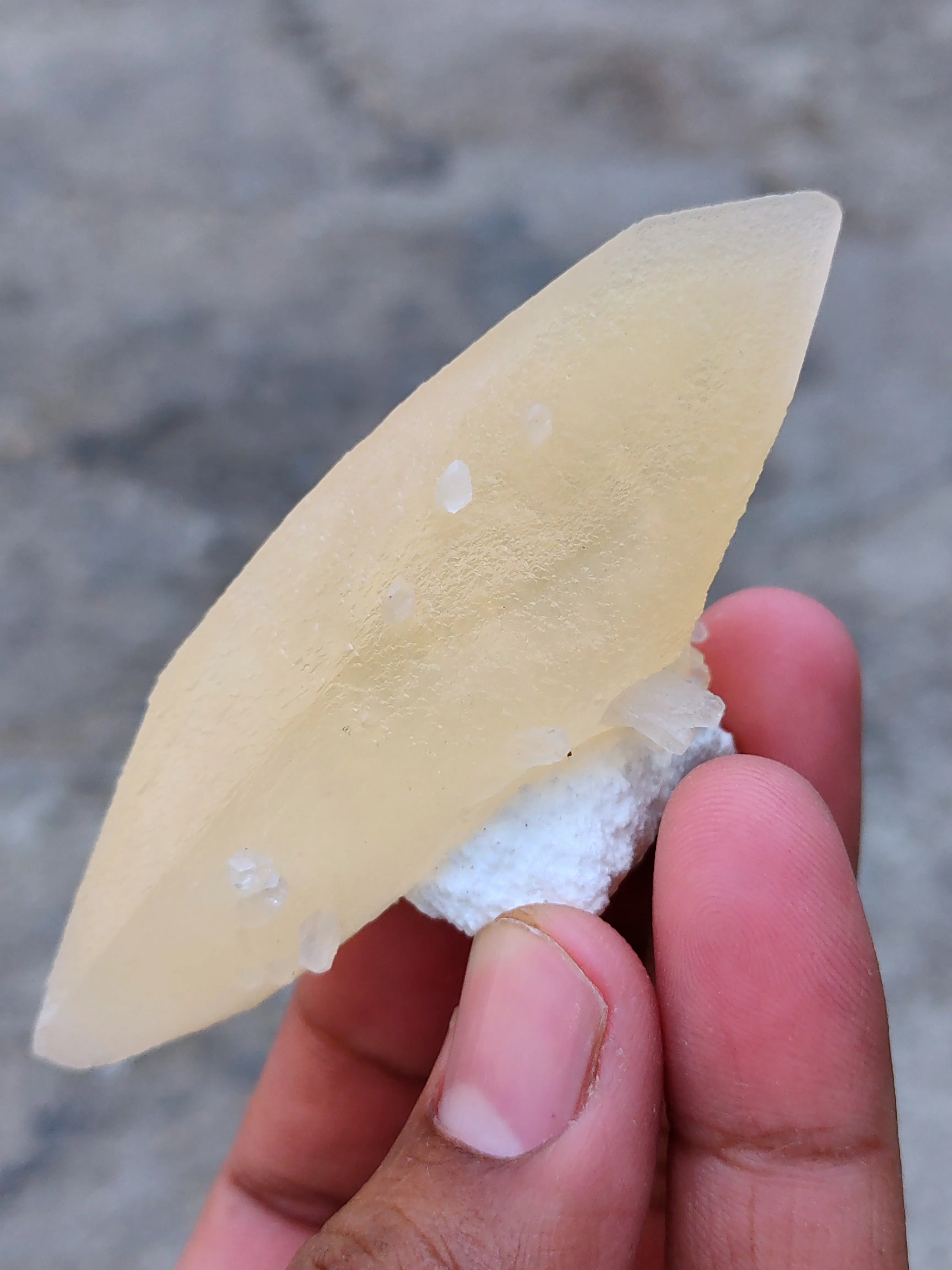 Yellow Terminal  Calcite with Okenite - image 6