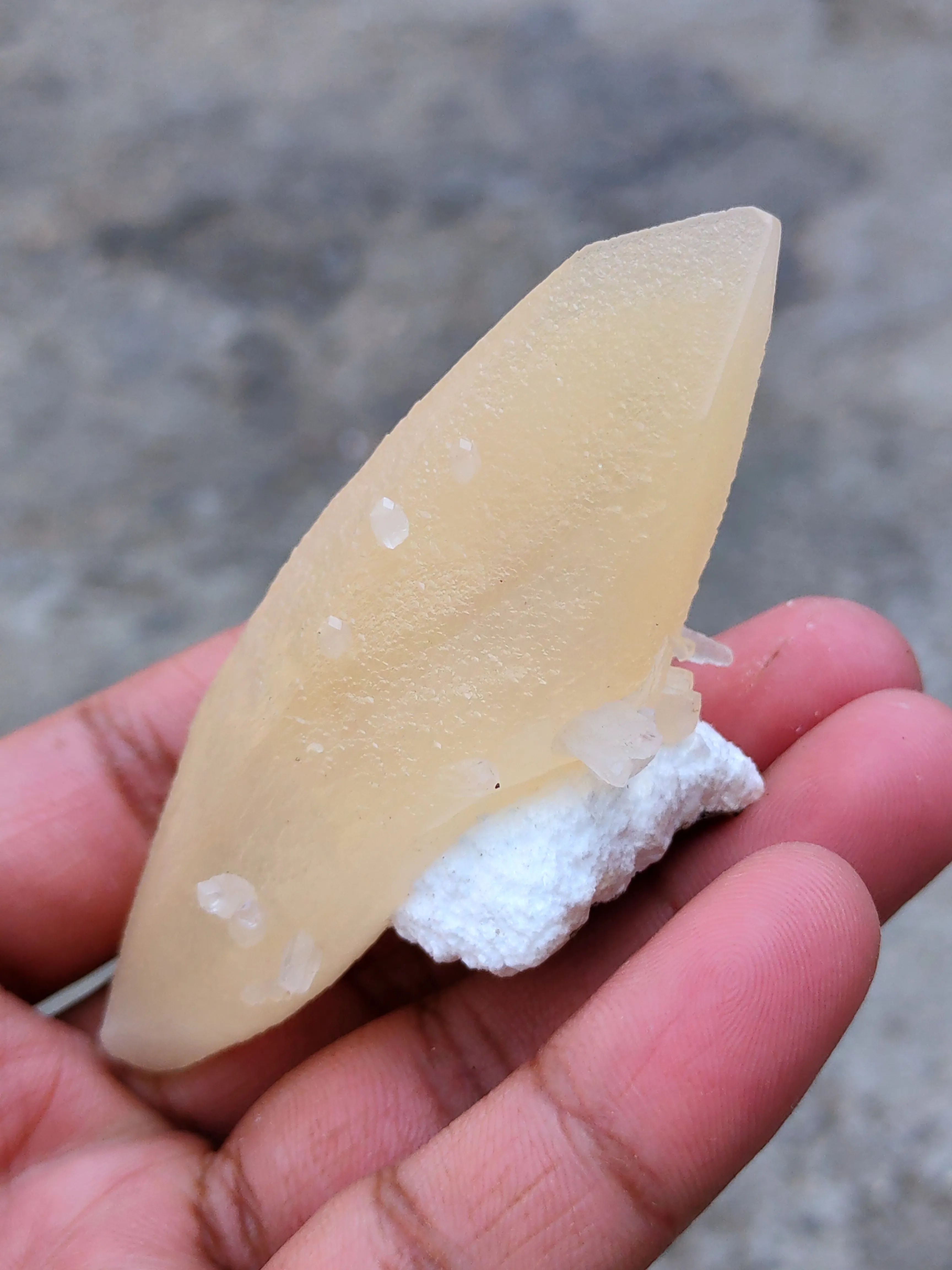 Yellow Terminal  Calcite with Okenite - image 5