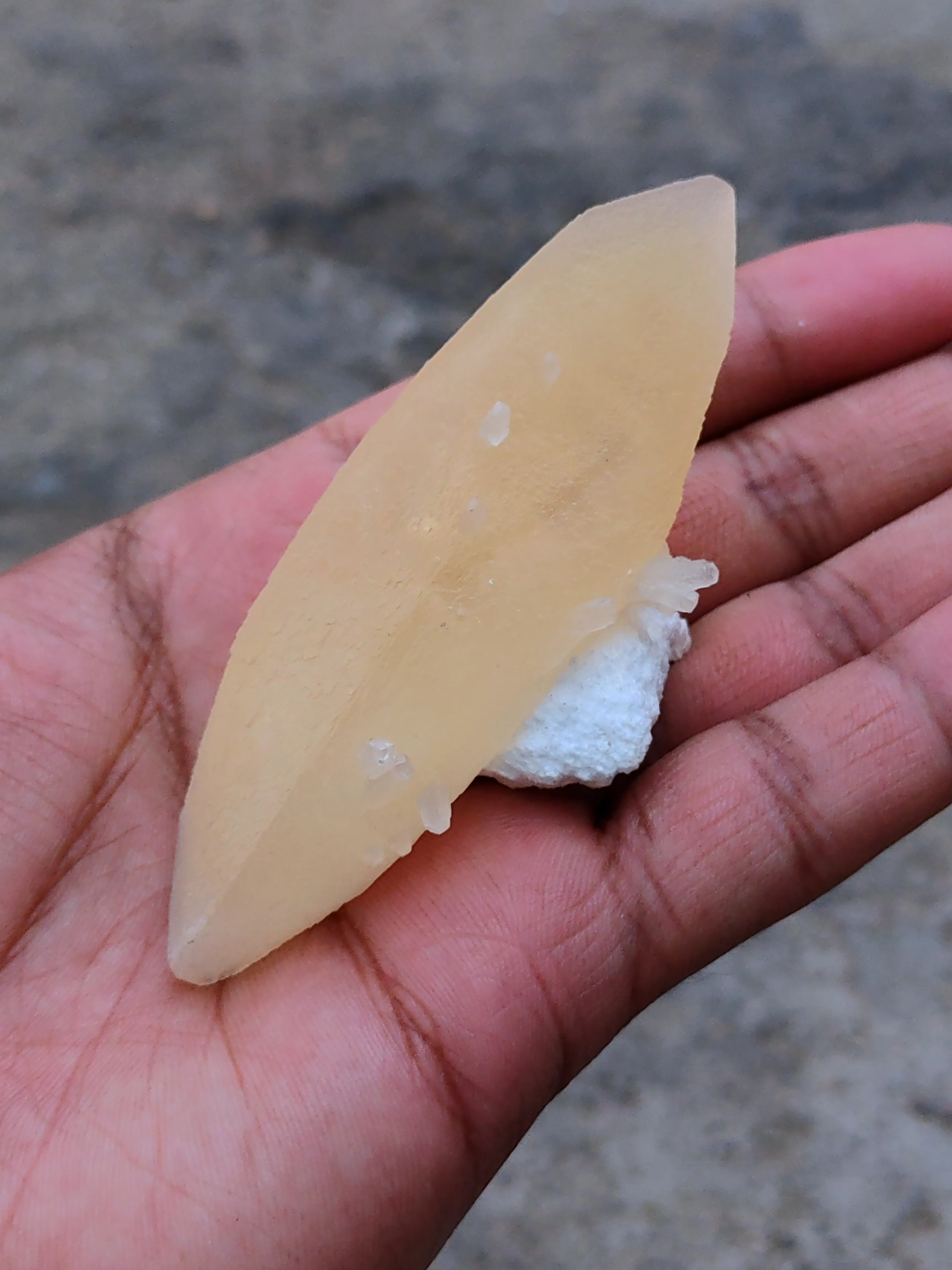 Yellow Terminal  Calcite with Okenite - image 8