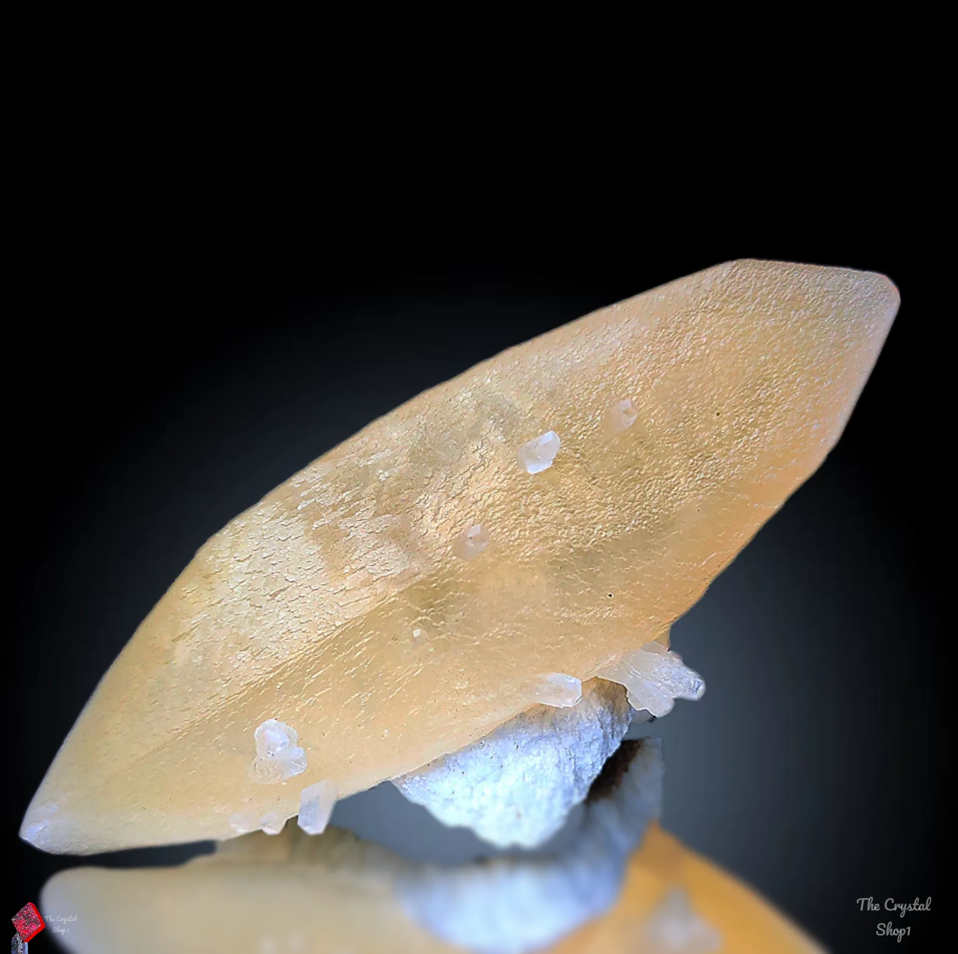 Yellow Terminal  Calcite with Okenite - image 1
