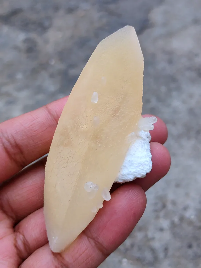 Yellow Terminal  Calcite with Okenite - image 3