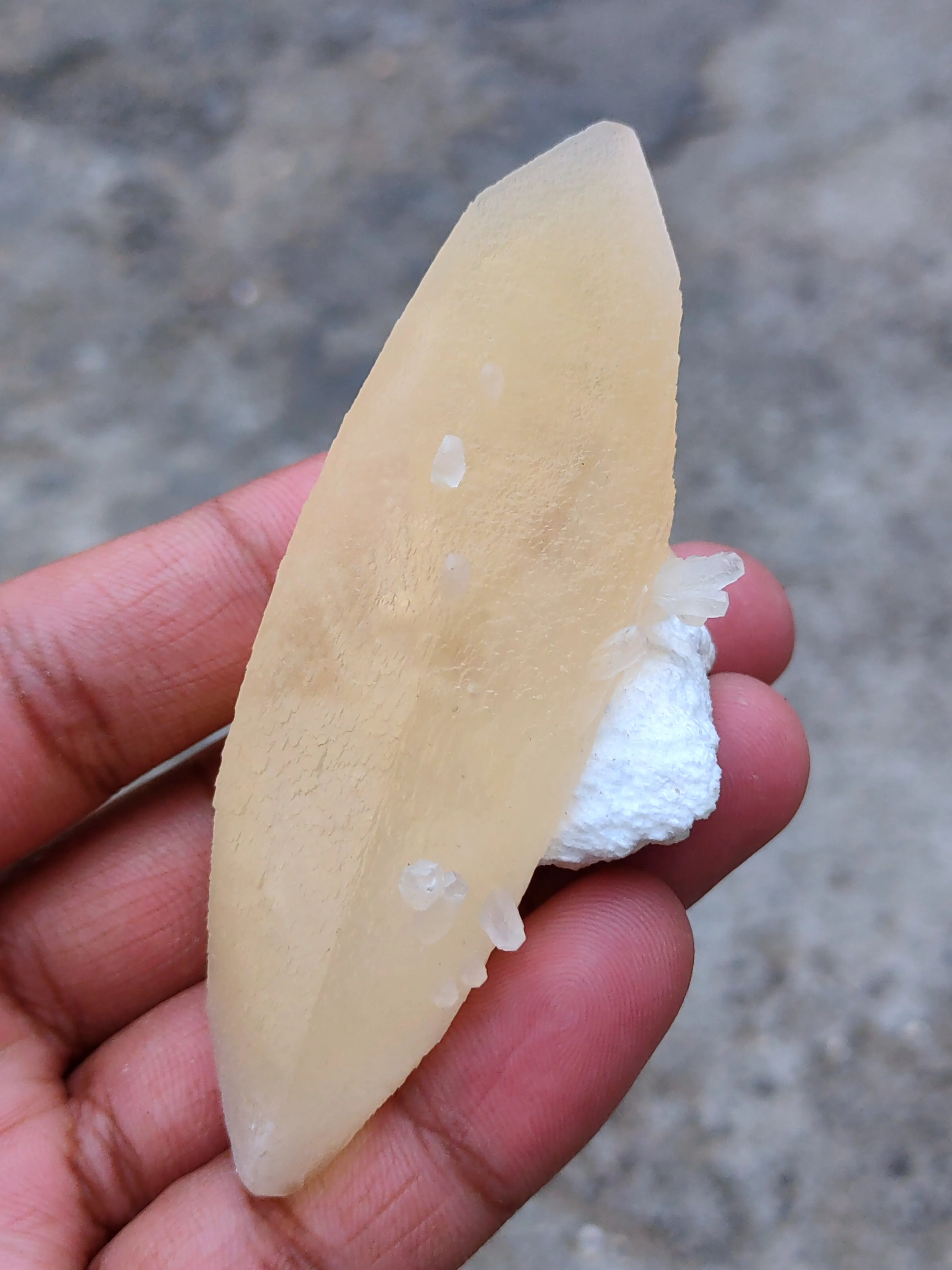 Yellow Terminal  Calcite with Okenite - image 3