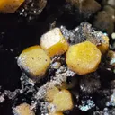 Yellow Vanadinite on Goethite from Taouz, Morocco. Aesthetic rarity specimen - image 6