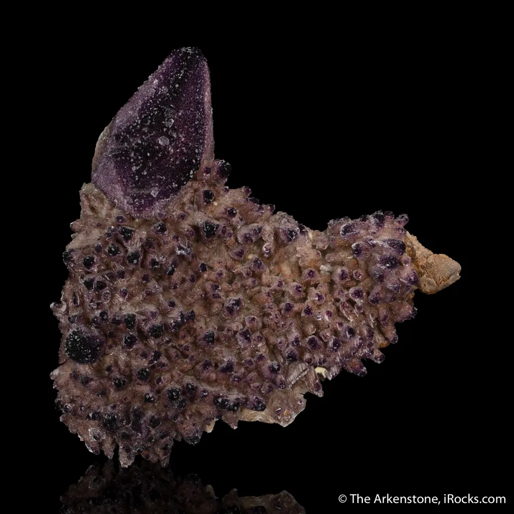 Yttrofluorite (2 generations) on Calcite - image 4