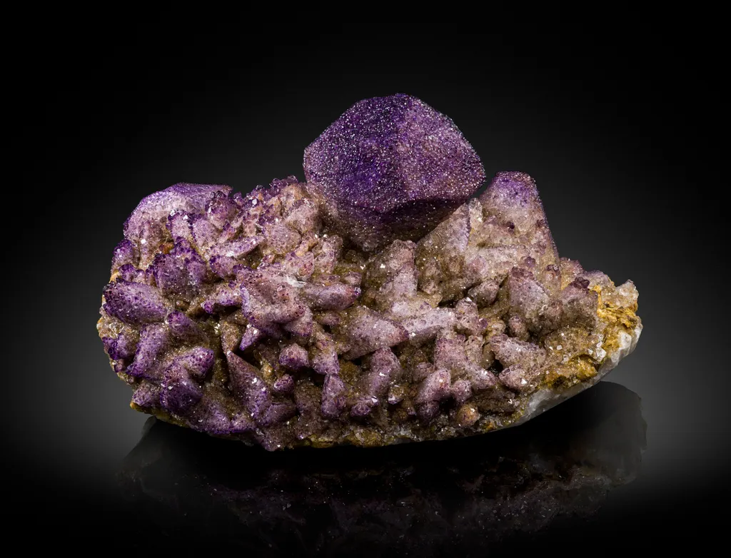 Yttrofluorite on Calcite image