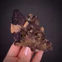 Yttrofluorite on Calcite - image 1