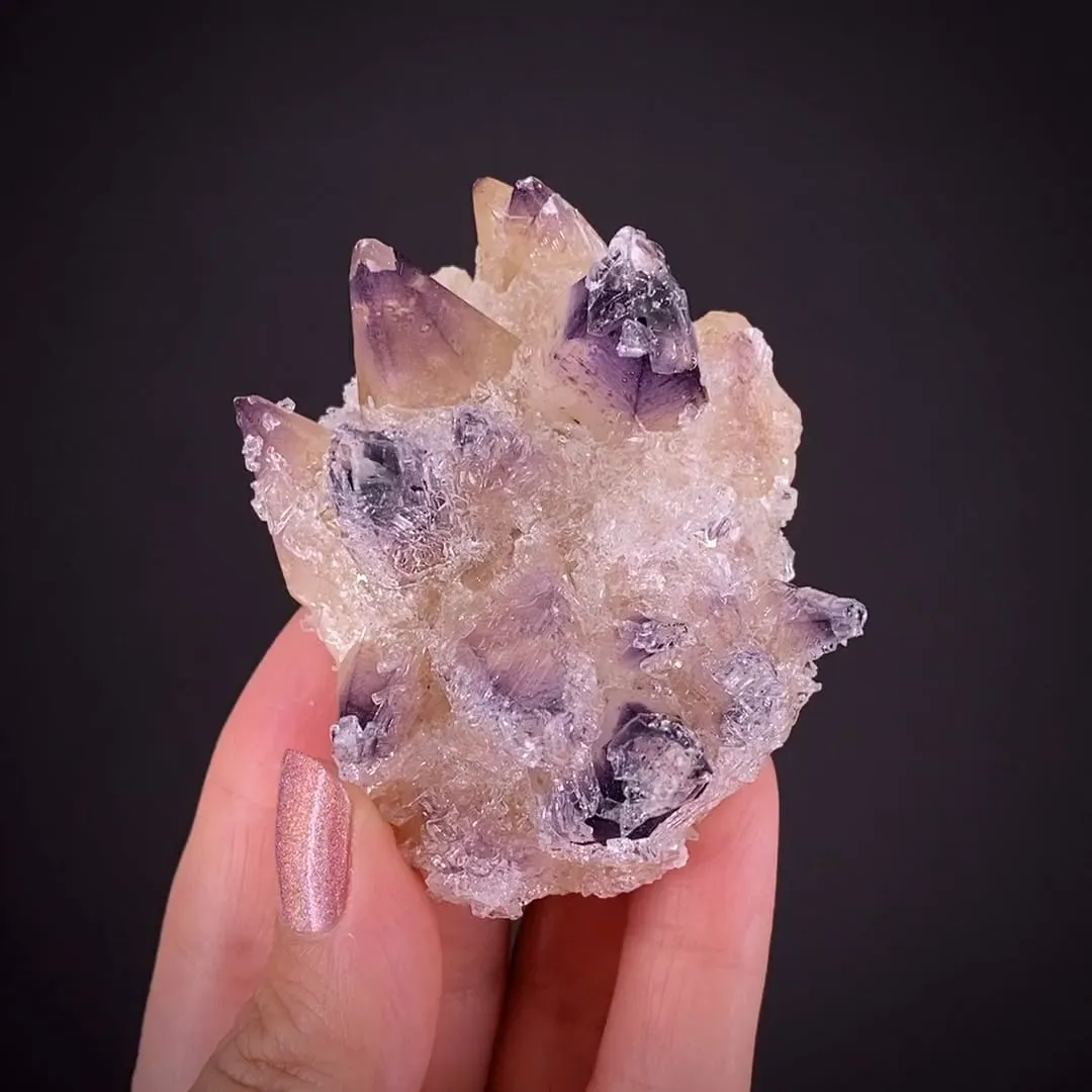 Yttrofluorite on Calcite with Calcite - image 1