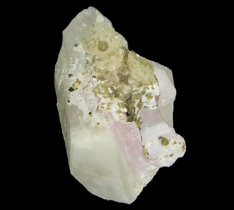 Zanazziite, Wardite, Quartz, Quartz (Var: Rose Quartz) image