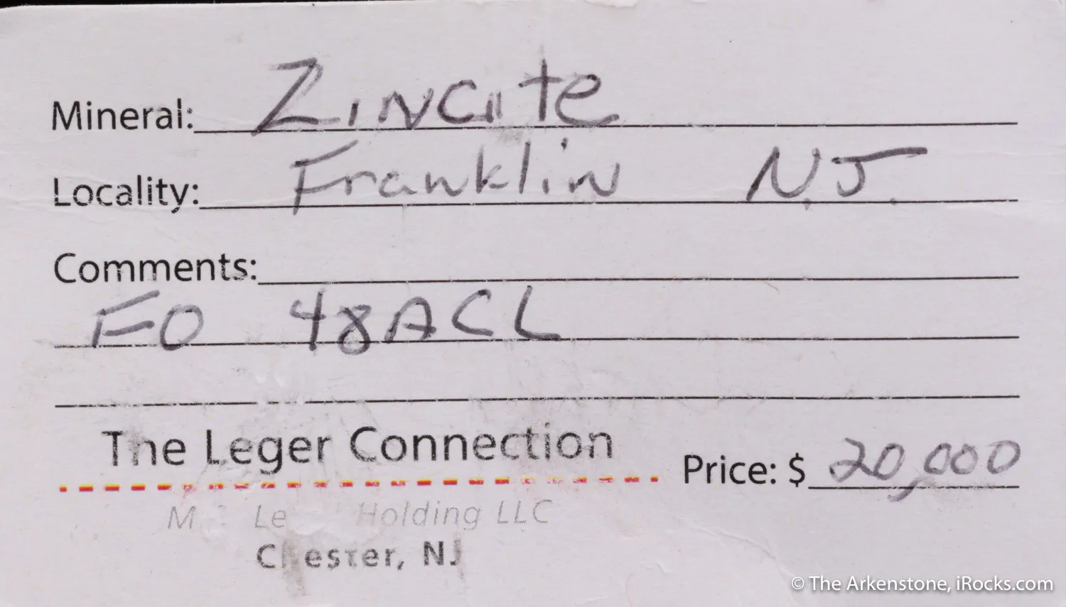 Zincite (co-type locality) on Franklinite - image 5