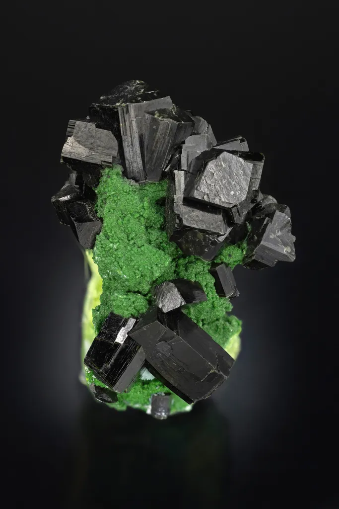 Zincolivenite on Arsentsumebite (TL) - image 4