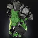 Zincolivenite on Arsentsumebite (TL) - image 4