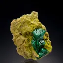 Zincolivenite on Gartrellite - image 1