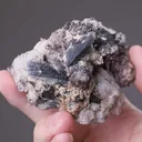 Zinkenite with Calcite and Quartz - image 2