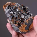 Zinkenite with Chalcostibite and Siderite - image 2