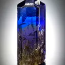 Zoisite var. Tanzanite with Calcite - image 4