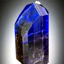 Zoisite var. Tanzanite with Calcite - image 1