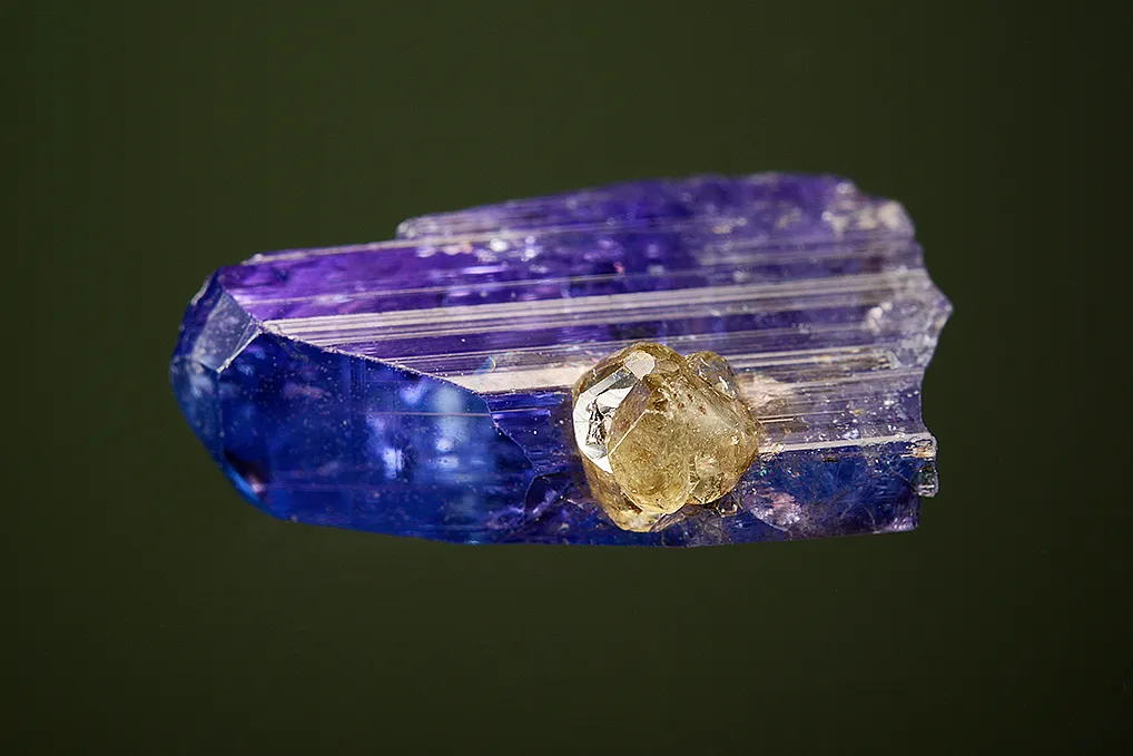 Zoisite var. Tanzanite with Diopside - image 3