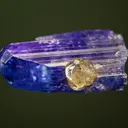 Zoisite var. Tanzanite with Diopside - image 3