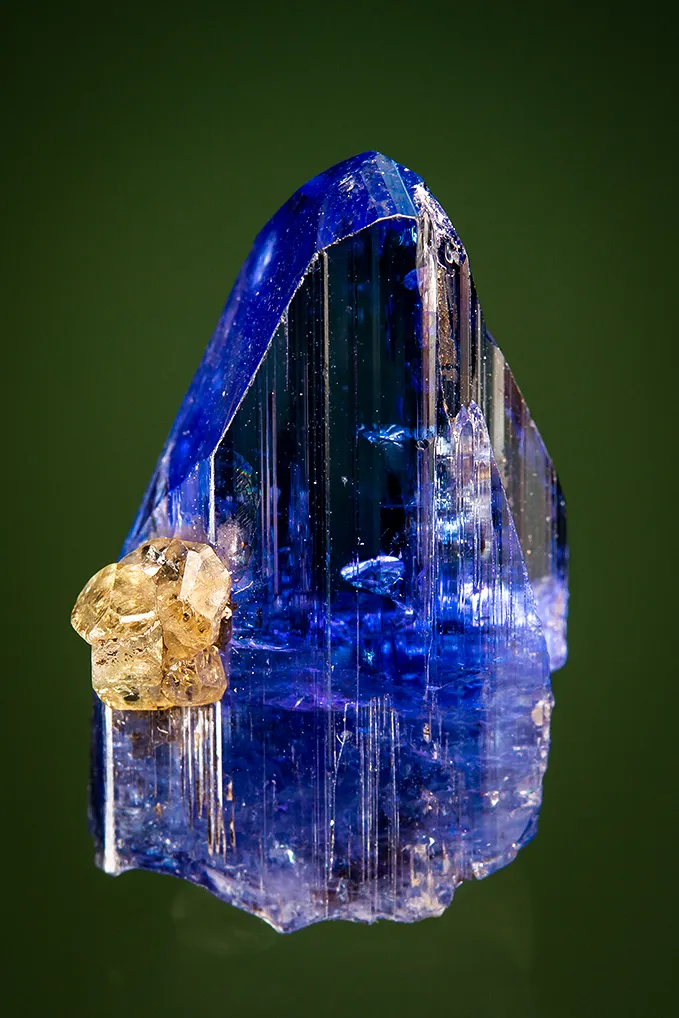 Zoisite var. Tanzanite with Diopside image