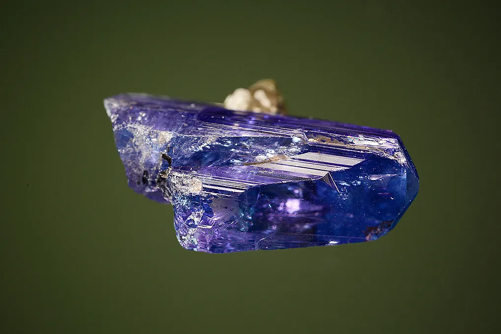 Zoisite var. Tanzanite with Diopside - image 4