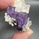 Zoned Fluorite with Quartz from China, Yaogangxian Mine - 10111 - image 4