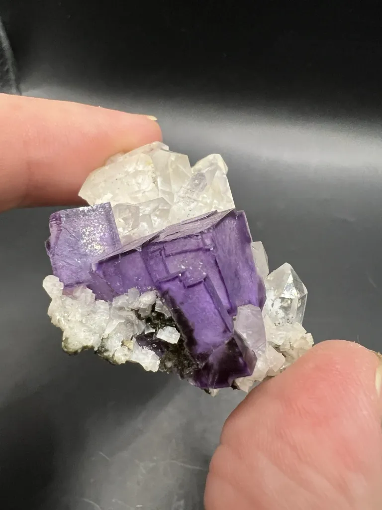 Zoned Fluorite with Quartz from China, Yaogangxian Mine - 10111 - image 2
