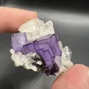 Zoned Fluorite with Quartz from China, Yaogangxian Mine - 10111 - image 2